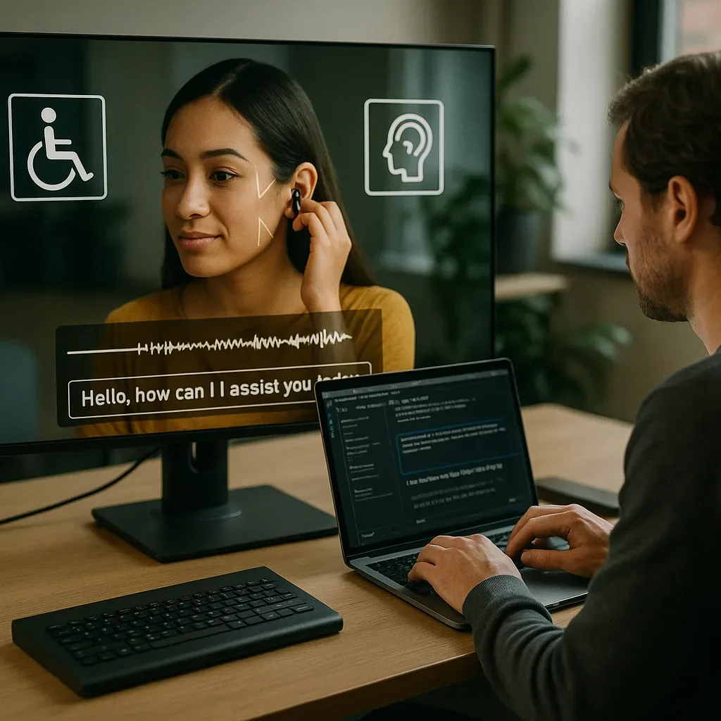 Editor revisa audiodescrição automática em um ambiente de acessibilidade
